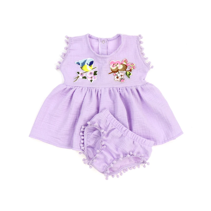 Custom Cute Baby Clothing Baby Girls Clothing Set Summer Sleeveless Shirt +Shorts 2pcs Set