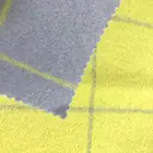 Yellow And Gray Yellow And Gray Wool Polyester Tartan Fabric For Coat