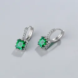 Minimalist Shiny Cubic Zirconia Drop Dangle Earrings Women Fashion Cz Clip On Earrings For Party Jewelry Gift