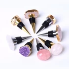 Top Sale Natural Rose Quartz Crystal Ball Amethyst Geode Wine Bottle Stoppers