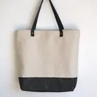 Leather Bag Cotton Tote Cotton Bag Eco-friendly Vintage Canvas Leather Shoulder Bag Messenger Bag Cotton Tote Bag