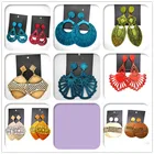Earrings Earrings Drop Earrings 2021 Wooden Engraved Drop Stud Earrings