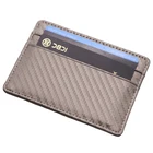 Leather Wallet Card Wallet Carbon PU Leather Card Case RFID Slim Card Case Wallet Minimalist Credit Card Holder