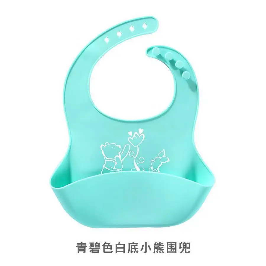 USSE BPA Free Silicone Baby Feeding Set Food Divider Plate and infant Bibs