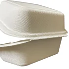 Fiber Food 100% Compostable Sugarcane Clamshell Box Sugarcane Fiber Biodegradable Food Container