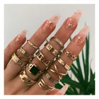 Ring Letter Rings Fashionable Alloy Geometric Elements Set Ring Individual Punk Letter Star Ring Women Jewelry