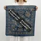 Bandana Designer Customized Factory Double Print Bandana Custom Logo Fans Cotton Bandana Square