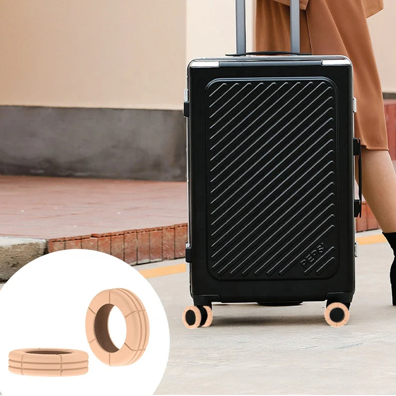 2024 Design Luggage Suitcase Wheels Cover Trolley Case Silicone Caster Cover Luggage Wheel Replacement Color Protection Cover