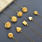 18k Gold BAOYAN Kolye Photo Stainless Steel Jewelry Necklace 18k Gold Plated Custom Locket Necklace