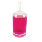 Glass Bottle With Lid Customizable 750ml Empty Clear Glass Vodka Whiskey Rum Bottle With Lid
