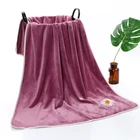 Embroidered Bath Towel Factory Wholesale Small Daisy Embroidered Microfiber Youth Faction Bath Towel