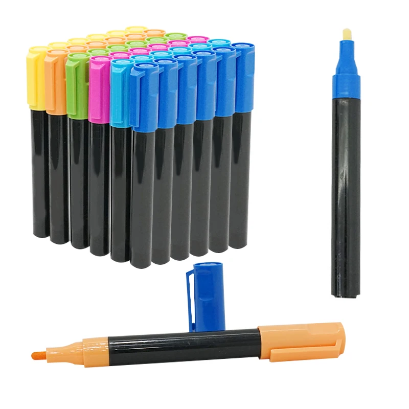 2022 Style Custom Wholesale School Stationery Metallic Marker Set DIY Art Markers Drawing Whiteboard Chalk Marker Pens
