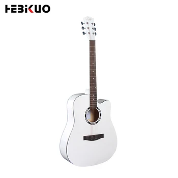 E41-DDL HEBIKUO Wholesale cheap 40 inch white acoustic guitar made in china online