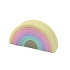 Education Best Selling Early Baby Education Rainbow Shape Custom Color Silicone Toy Stacker Toy