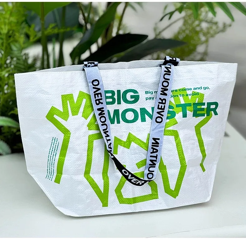 product fashion colorful customized logo graphic laminated pp woven bag high quality eco friendly retail grocery shoulder shopping bags-17