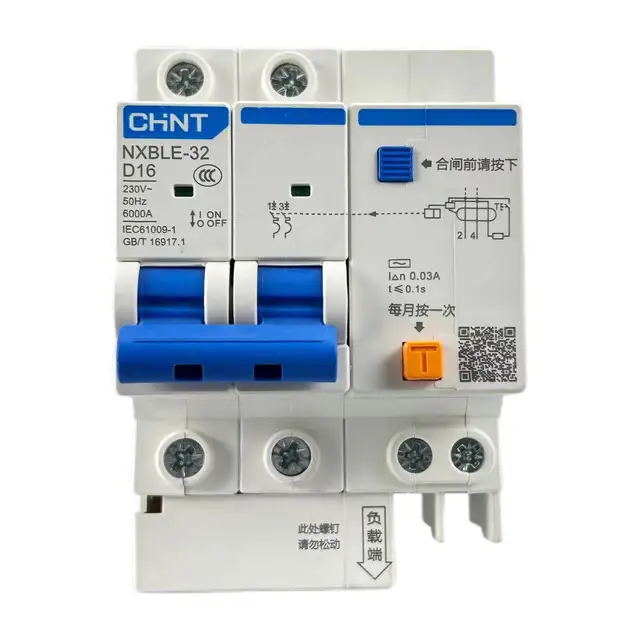 CHNT NXBLE-32 2P D16 30MA 6KA a device used to detect and prevent electrical leakage