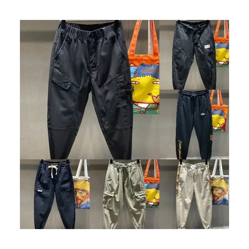 Wholesale Sports Active Wear Custom Logo Elastic Waist Gym Casual Polyester Trousers Running Fitness Men'S Jogger Pants