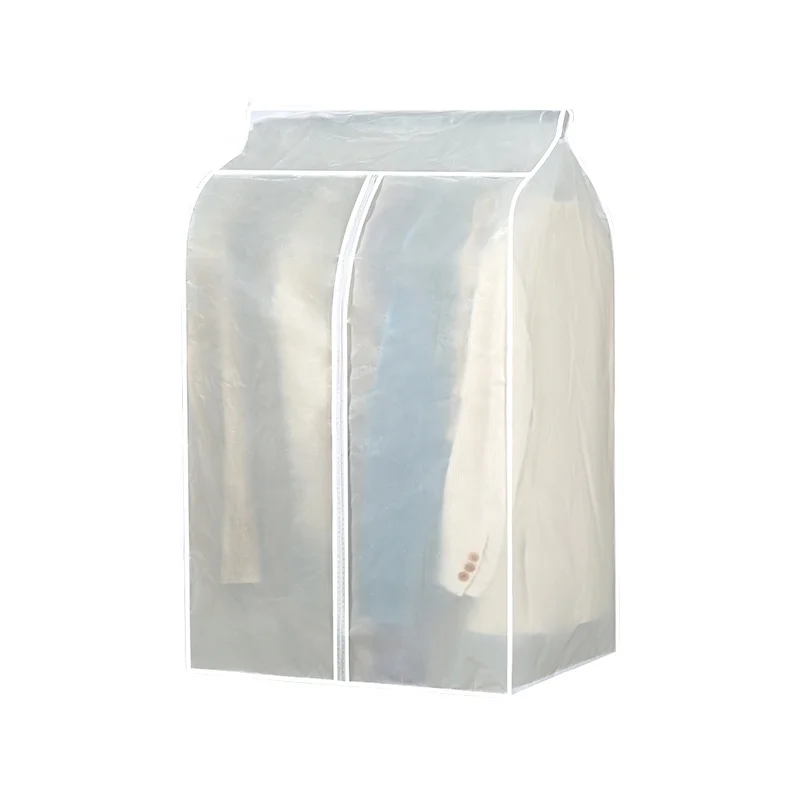 Great Quality Thickening Dust Bag for Clothes Wardrobe Organizer 3D PEVA  Bag Dress Suit Cover Transparent Garment Bag