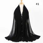 Chiffon Scarf Plain Bubble Chiffon Scarf Arab Women Hijab Shawl