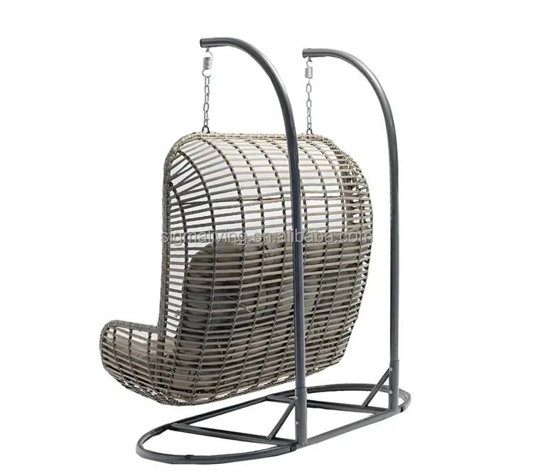 Double Seat Egg Swing Chair rattan outdoor hanging chair Garden Furniture