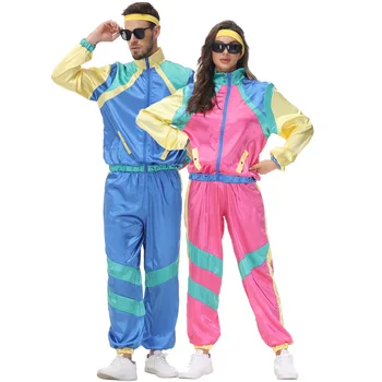 Carnival Disco Retro Sports Baseball Sports Stage Performance Uniform Adult Couple Costume