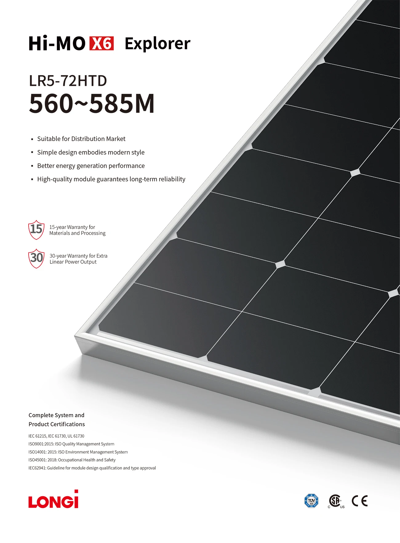 Longi Solar Panel Himo X Explorer N Type Double Glass Bifacial W