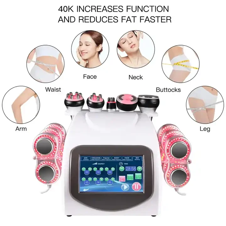 New Technology 6 in 1  Medical Facial Lifting Beauty Device Body Slimming Liposuction Rf Fat Reduce Machine