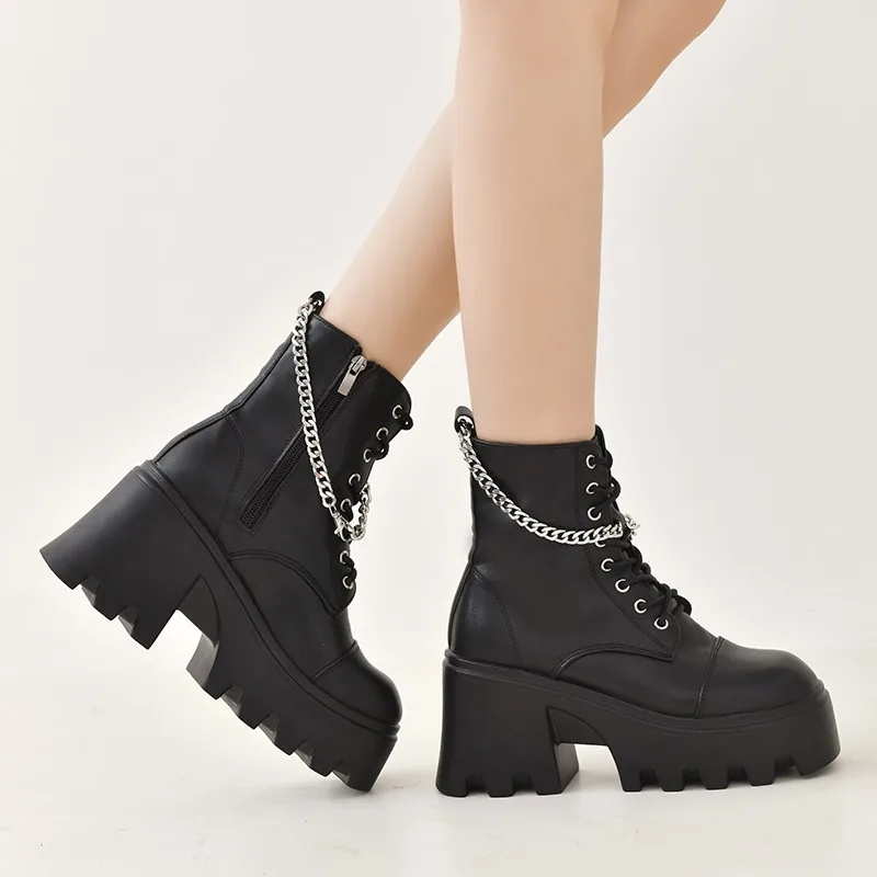 chunky soled ankle boots