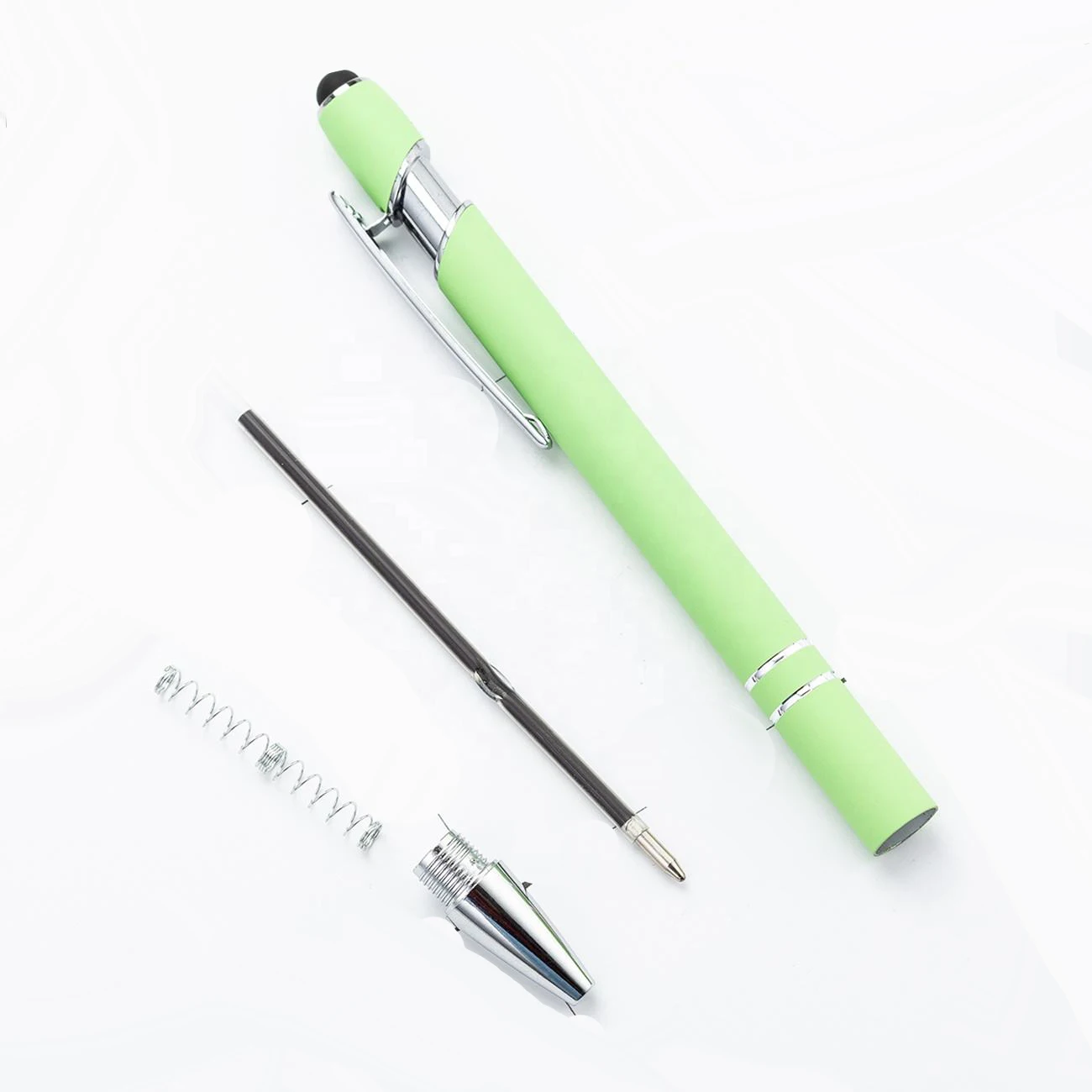 Hot Promotional Multi-function Ball Stylus Soft Touch Screen Pen 2 In 1 Metal Ballpoint Pens With Custom Logo