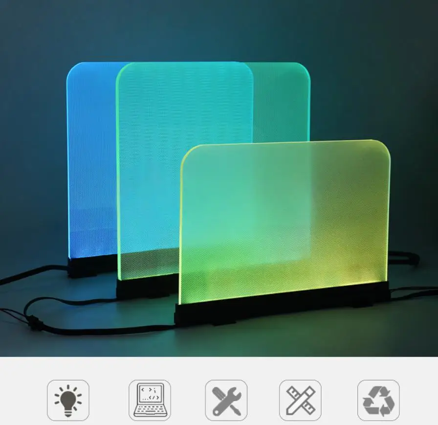 Engineering Quality Programmable Colorful Light Guide Plate Bar Nightclub New Colorful LED Light Guide Plate 1934