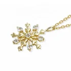 Topaz Designer Necklace Pendant Romantic Snow Topaz White Topaz 925 Silver Necklace Pendant Women