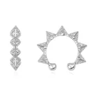 Earring 925 Earrings 925 Ear Cuff 2021 Women Earring Collection 925 Sterling Silver 18-karat Gold Luxury Spike Ear Cuff