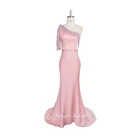 Formal Gowns High Quality Pink Mermaid Bridesmaid Dress Long Style Women Formal Wedding Party Gowns