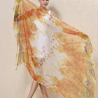 Silk Chiffon Scarf Fashion Ladies Long Sheer 100% Pure Silk Chiffon Custom Printed Scarves