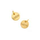 Jewelry Engraved Jewelry Accessories Custom Engraved Logo Private Label Clothing Metal Jewelry Hang Tag