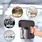 Disinfection New Wireless Disinfection Spray Handheld USB Rechargeable Nano Atomizer Spray With Purple Light