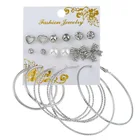 Hoop Manufacturers Direct Sales Hoop Ear Rings Women Girls Ear Studs Set Jewelry Earing Set