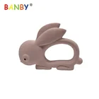 Toys Hold Bunny Teether Toy Squeeze Bunny Teether Toys Pink Rabbit Ring East To Hold