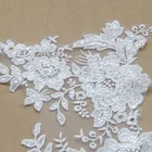Bridal Luxury 3D African Bridal Wedding Embroidery White Lace Fabric