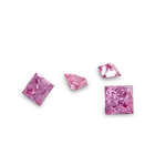 Stones Factory Direct Sale Loose Synthetic Diamond Stones Square Princess Cut Pink Moissanite For Jewelry