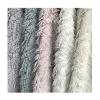 New fashion long pile fur plush 100% polyester craft layered design soft faux fox fur fabric for clothing