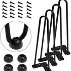 16 Inch Black Hairpin Leg Furniture Heavy Duty Metal Sofa Leg Coffee Table Legs