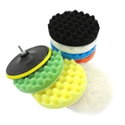 Foam Pad Wholesale 7Inch 8pcs/set Foam Wave Sponge Sanding Buffing Wheel For Car Polishing Pad