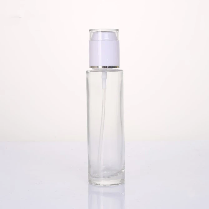 product 20ml 30ml 100ml wholesale clear glass lotion bottle frosted spray bottle with white spray with white cap-29