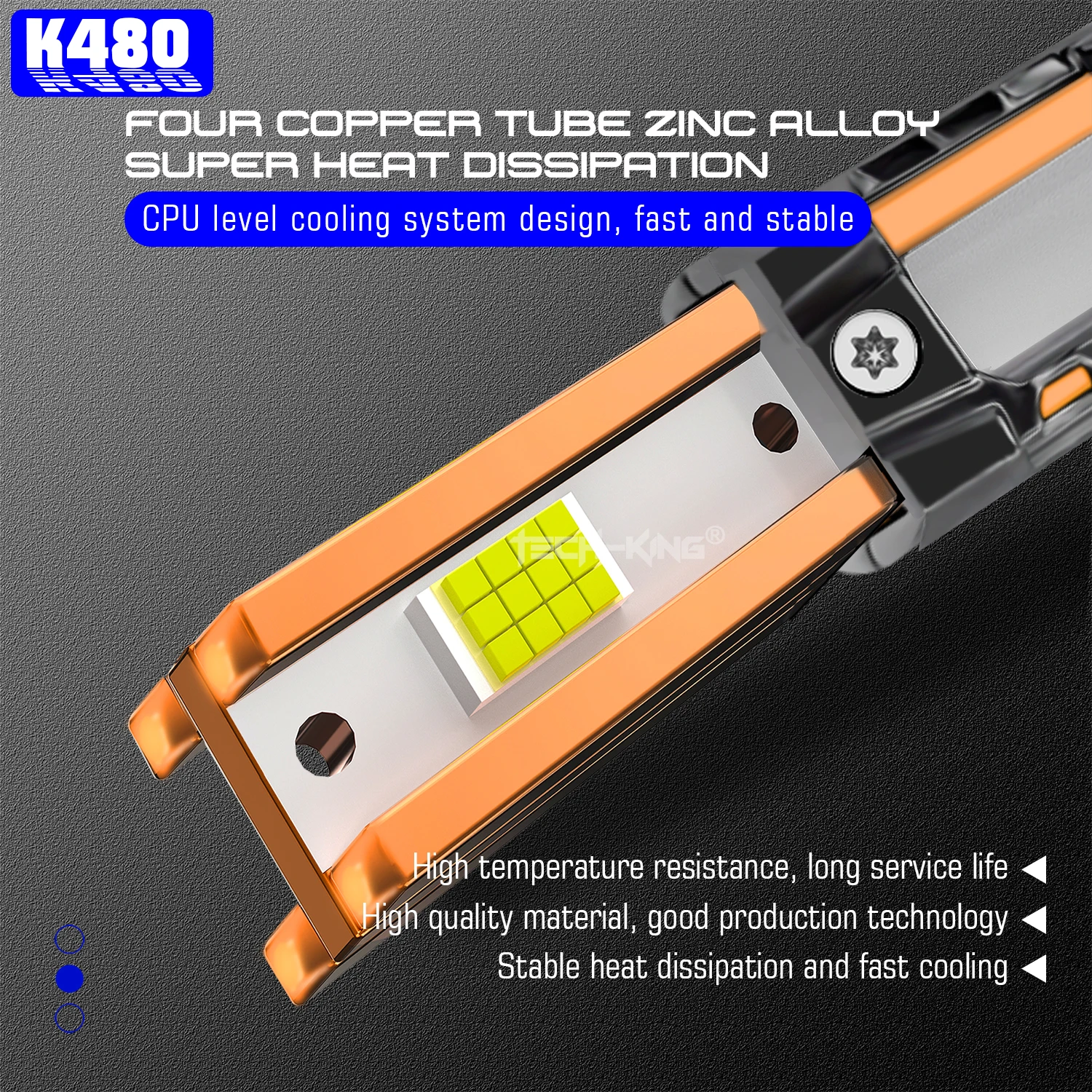 TECH-KING New Product K480 300W Car LED Headlight Bulbs 4575 Wick Universal H4 H11 9005 9006 9012 Canbus H7 H1 LED Headlight