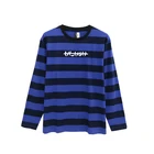 Cotton Stripe Long Sleeve Long Sleves Tshirt Cotton Custom Mens Cotton Embroidery Plain Stripe Long Sleeve T Shirt