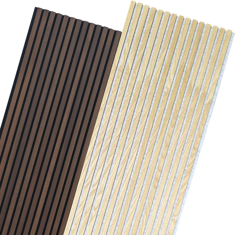 Good Quality Thickness 12mm Slat Cheap Wooden Black Acoustic Panels For Interior Wall Decor