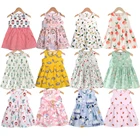 Wholesale Cartoon Sleeveless Kids Clothing Summer Cotton Baby Girl Dresses Summer Girls Dresses Boutique