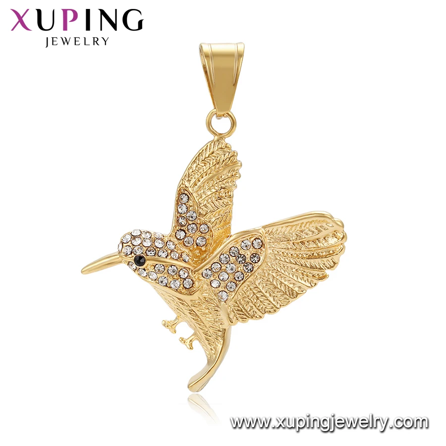 35470 xuping 2019 new arrival bird dubai gold fashion crystal stone pendant jewelry for neutral