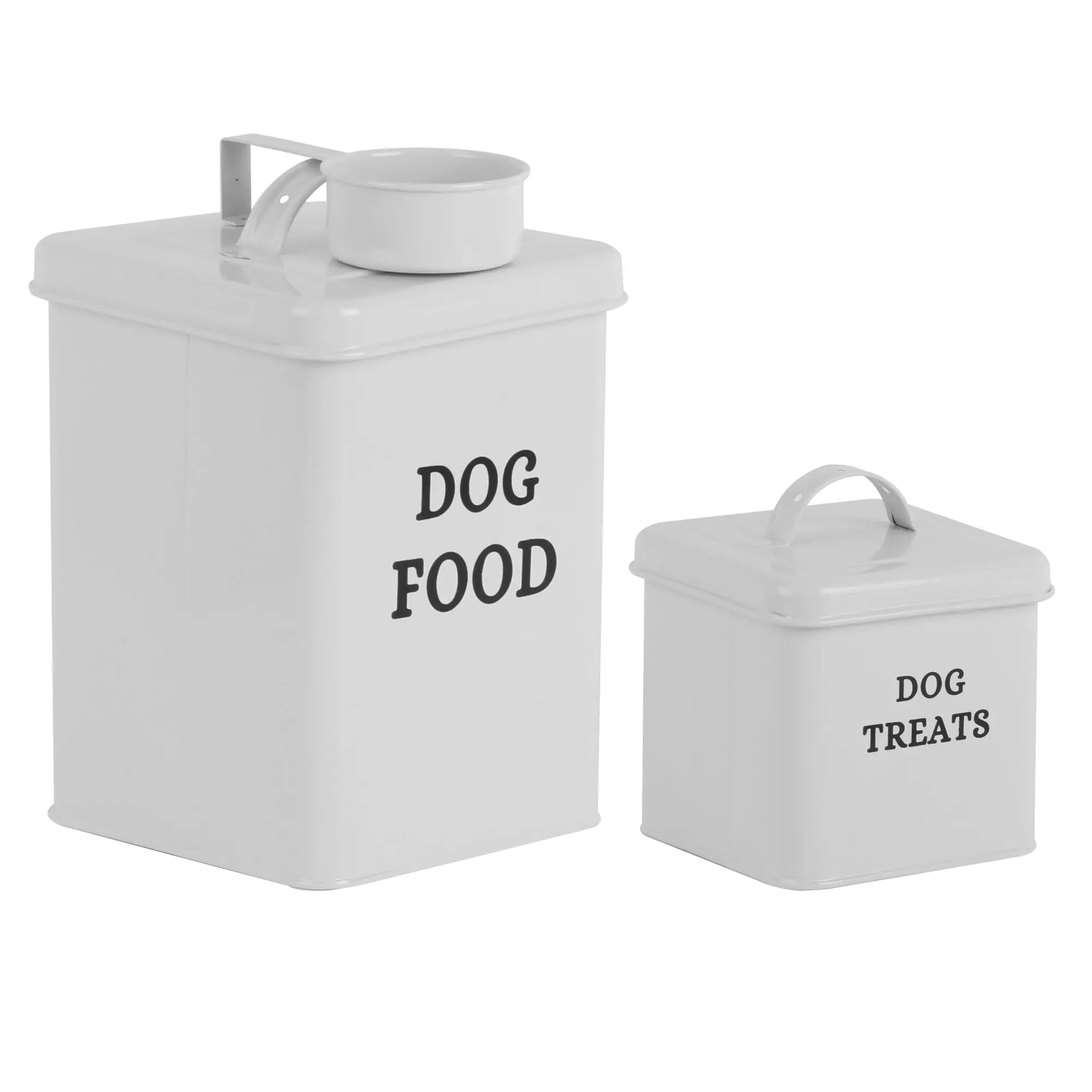 Factory Stock  Airtight Food Storage Container Set Metal Dog Food and Dog Treat Storage Container Sets